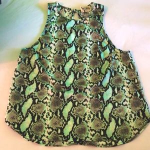 EUC Show Me Your Mumu snakeskin print tank small